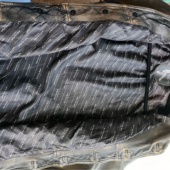 Renaur vintage distressed Biker jacket unisex size medium - Picture 8 of 9